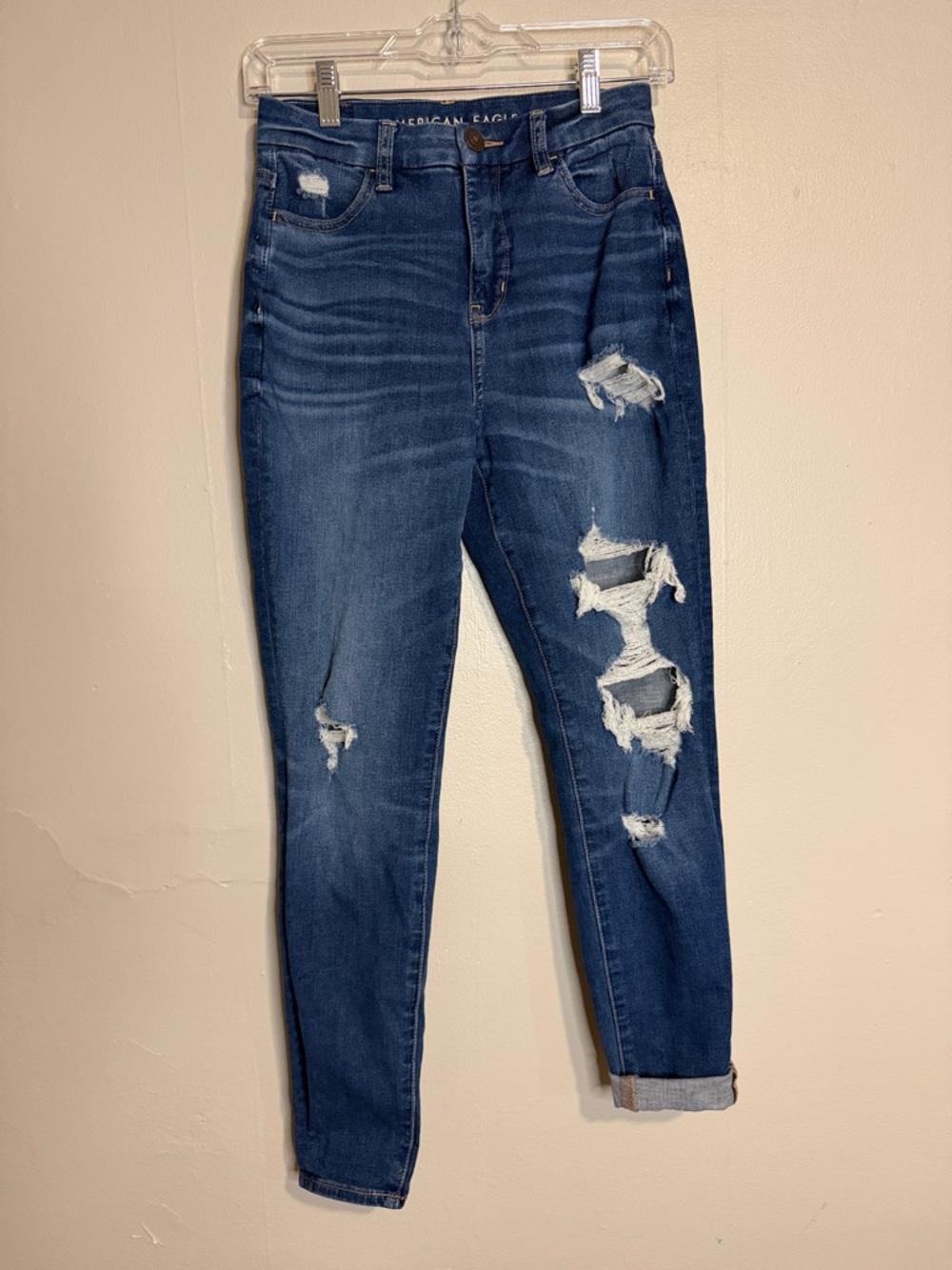 American Eagle Outfitters Curvy Hi-Rise Jegging - Dark Blue
